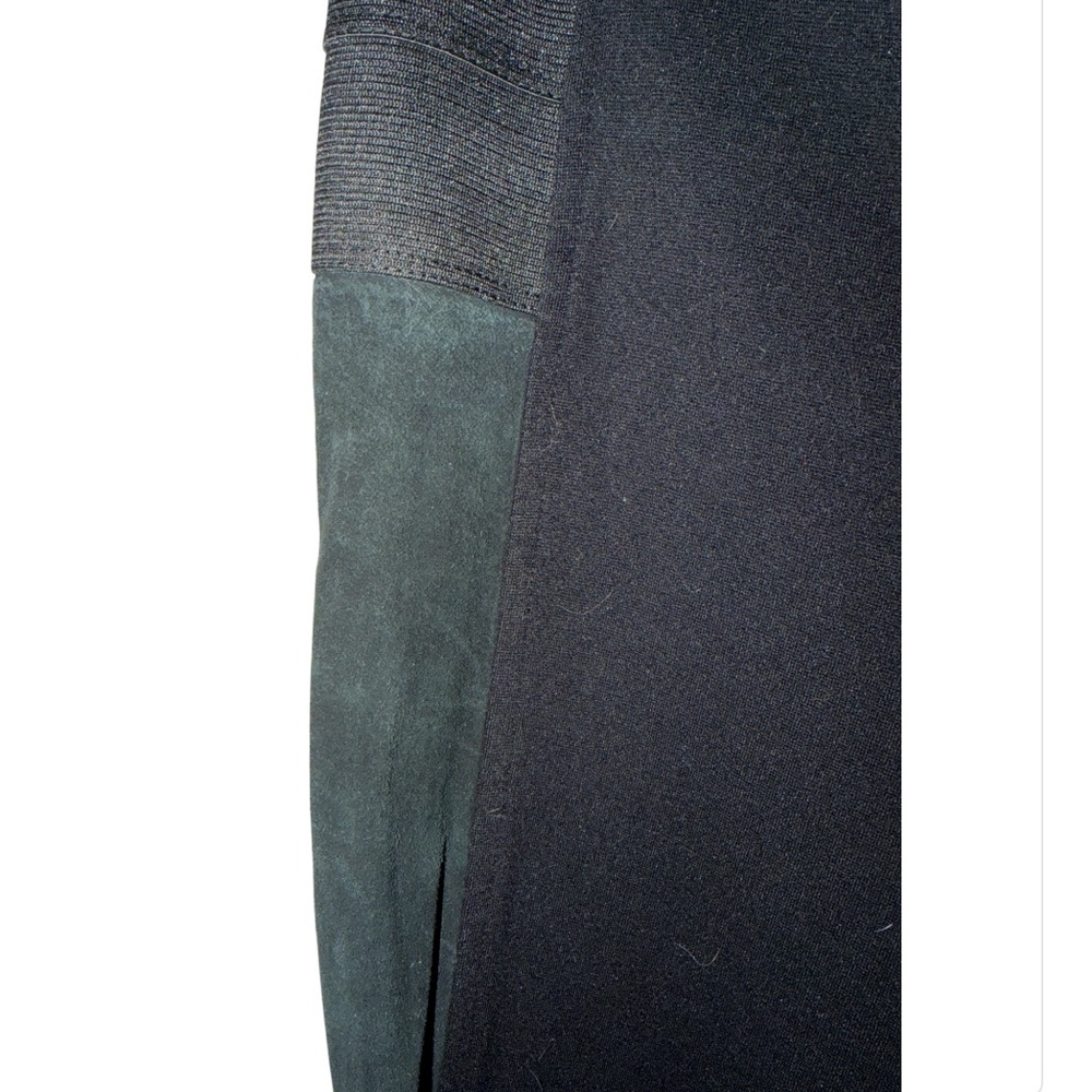 Hale Bob large black leggings with  genuine suede side panels - Picture 4 of 16